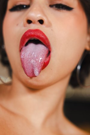 Sensual Lilith Baph teases with red nails and tattoos, then fingers her wet pussy in bed — Lilith Baph #21