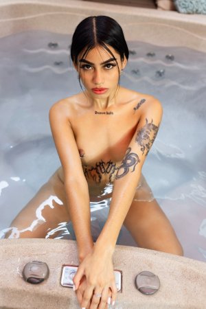 Sofia in blue bikini takes selfies in hot tub then teases with solo posing and wet hair — Sofia #8