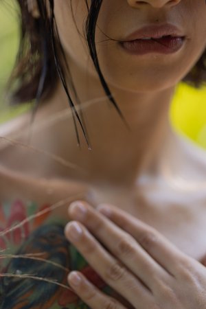 Tormenta teases with solo toy play on wooden floor bathed in jungle light craving more — Tormenta #5
